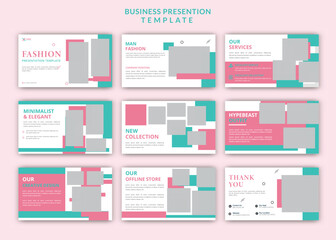 Minimalist creative powerpoint fashion presentation slid design template 