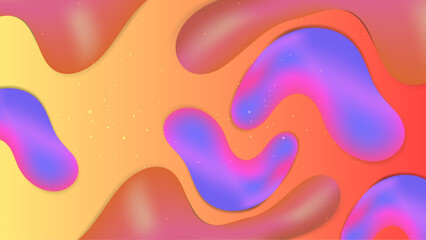 Vector gradient colorful colourful fluid shapes background