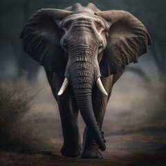 Fototapeta na wymiar ANIMALS PHOTOGRAPHED IN THEIR ENVIRONMENT ELEPHANT