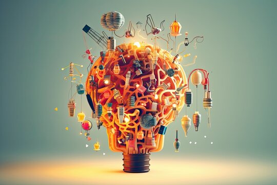 Creative business team brainstorming and ideating for innovative projects. Generative AI