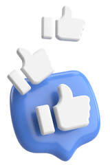 Obraz premium Like button. Like icon. 3D illustration.