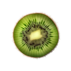 Kiwi fruit. Transparent isolated background. AI generated