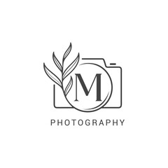 Modern Aesthetic Vector Photography Logo M