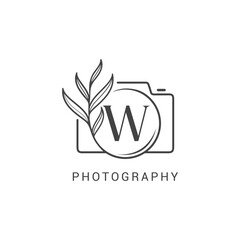 Modern Aesthetic Vector Photography Logo W