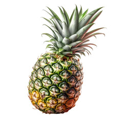 Fototapeta premium Pineapple fruit. Transparent isolated background. AI generated