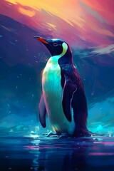Penguin in Antarctica (Generative AI)