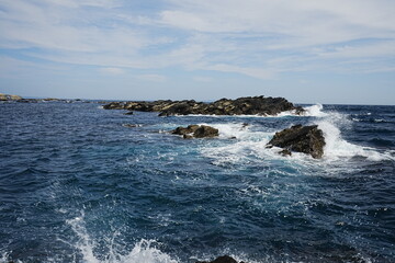Fototapeta na wymiar Jyogashima Island Seashore in Kanagawa, Japan - 日本 神奈川 城ヶ島 海岸
