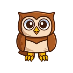 Foto op Plexiglas Uiltjes Cartoon Owl illustration, Owl vector icon