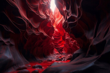 Mesmerizing red cave