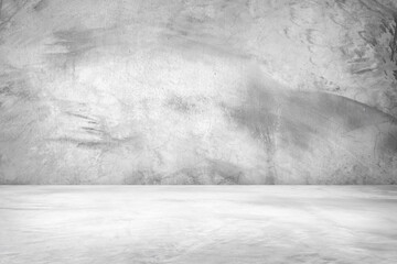 Empty gray concrete floor studio room background