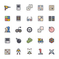 Icon set – game and toy color icon