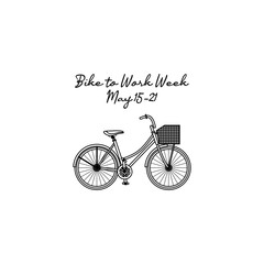 Fototapeta na wymiar line art of bike to work week good for bike to work week celebrate. line art. illustration.
