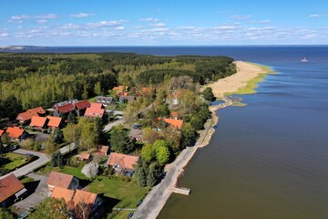 Birdsview on Pervalka, Nida island, Lithuania - obrazy, fototapety, plakaty