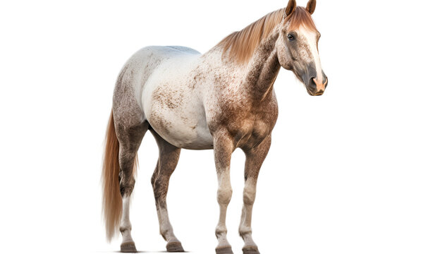 Horse isolated on transparent background. 3D render.