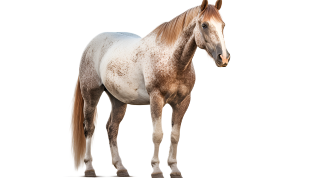 Horse isolated on transparent background. 3D render. - Powered by Adobe
