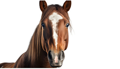 Horse isolated on transparent background. 3D render.