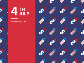 4th of july independence day america usa flag memorial united states vector pattern economic july