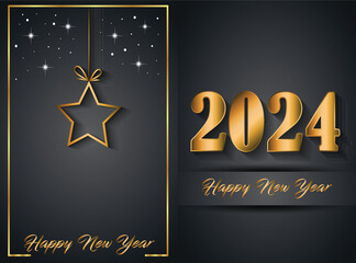 2024 Happy New Year background for your seasonal invitations, festive posters, greetings cards.