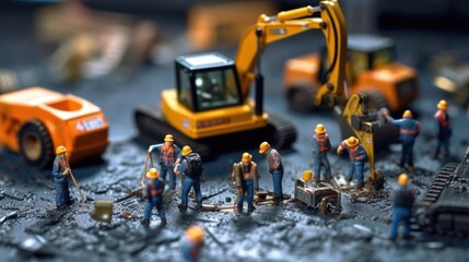 Fototapeta premium construction work on printed circuit board