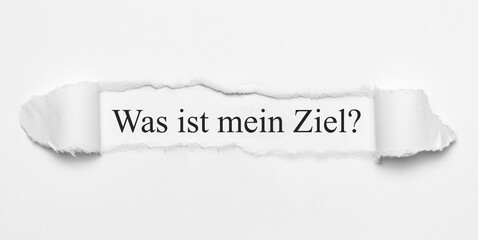 Was ist mein Ziel?	