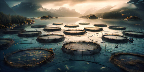 aquaculture fish farming for salmon
