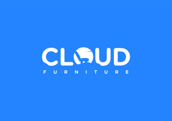 type mark for cloud and furniture logo and icon symbol