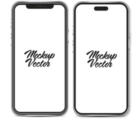 Smartphone mockup realistic vector isolated on white  background vector.