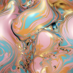 abstract iridescent texture. Minimal liquid aesthetic concept. Generative AI
