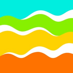 Seamless pattern, abstract business background, bright colored wave drawing lines interspersed, hand drawn art background.