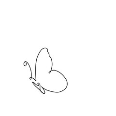 Butterfly Continuous Line 