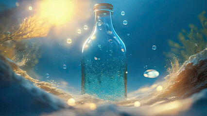 Fototapeta na wymiar An Ocean in a Bottle