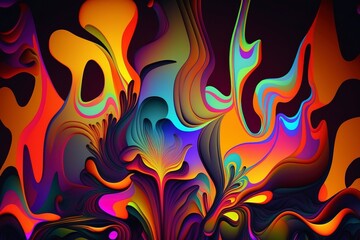 abstract colorful fluorescent neon psychedelic background
