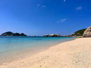 Okinawa beach with sky