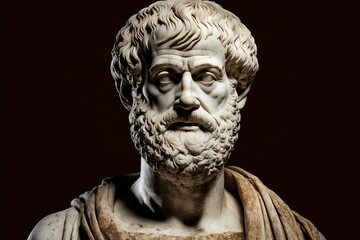 Obraz premium Bust of Aristotle philosopher of Ancient Greece