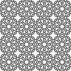 Fototapeta premium Vector seamless pattern. Modern stylish texture. Monochrome, linear abstract background.