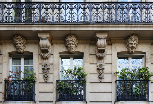 detail of the facade of a building