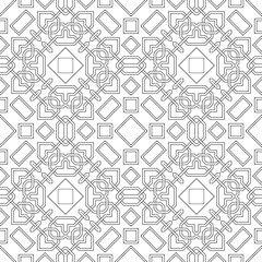 Vector seamless pattern. Modern stylish texture. Monochrome, linear abstract background.