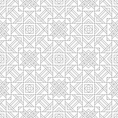 Vector seamless pattern. Modern stylish texture. Monochrome, linear abstract background.
