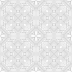 Vector seamless pattern. Modern stylish texture. Monochrome, linear abstract background.