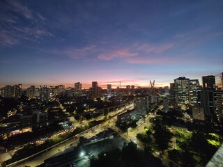 Obraz premium Lights and colors in a city