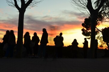 sunset at Madrid