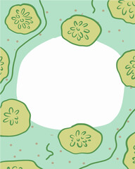 frame with vegetables