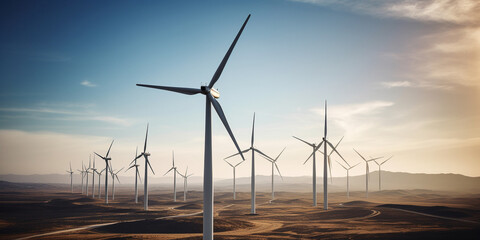 Generative ai illustration. Green energy.