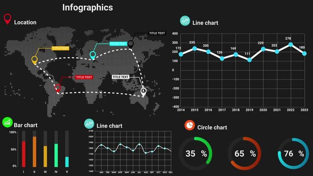 Corporate infographics vector elements in flat business colors
