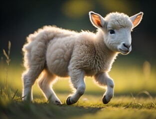 Obraz premium Ai generated A baby animal, like a lamb or a fawn