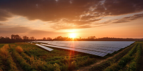 Generative ai illustration. Green energy.