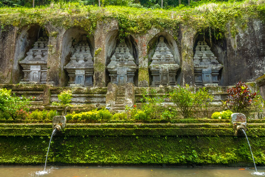 Gunung Kawi Temple or The Valley of The Balinese Kings, an 11th-century temple and funerary complex in Tampaksiring, near Ubud, Bali, Indonesia.