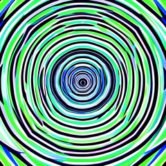 Fototapeta na wymiar An optical illusion design with concentric squares in shades of blue and green1, Generative AI