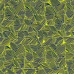 Fototapeta na wymiar A repeating pattern of triangles in shades of green and yellow, reminiscent of a tropical rainforest4, Generative AI