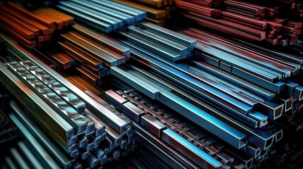 Steel iron industry material. Generative Ai